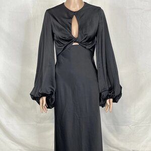 Significant Other Demi Backless Long Sleeve Dress • Size 2 • Black